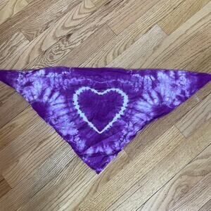 Handmade bandana hand crafted tie dye dog doggie puppy heart